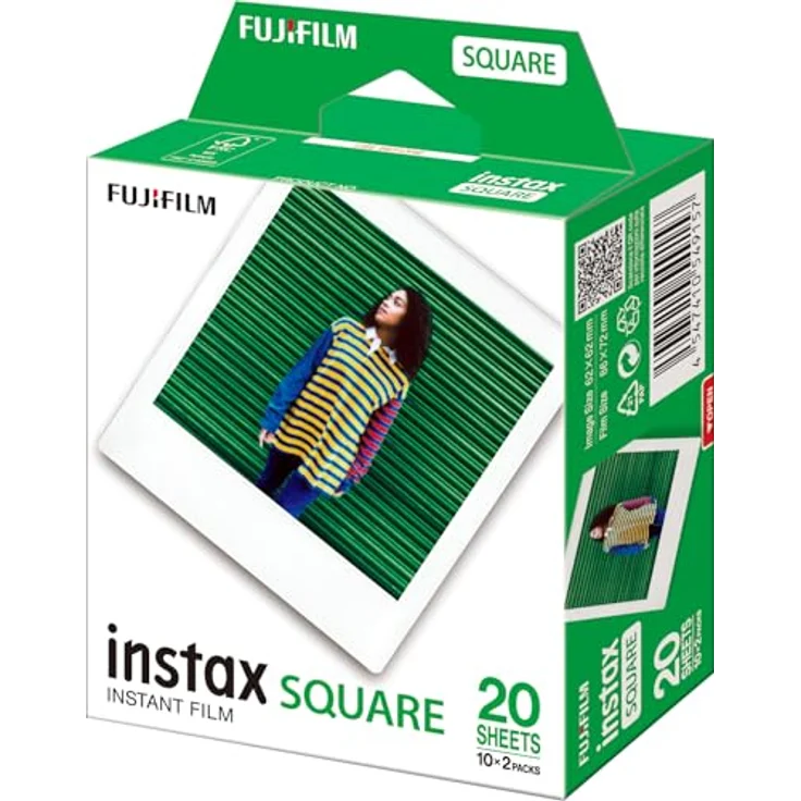 INSTAX Square ISO 800 Film with White Border, 2 X 10 Shot Pack, Film für instax SQUARE Kameras und Drucker – Bild 2