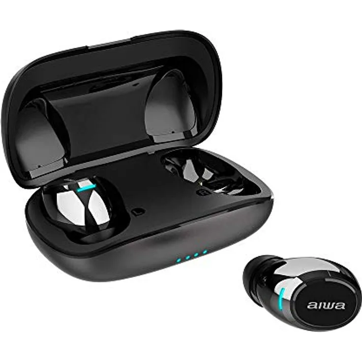Aiwa AURICULAR Bluetooth INTRAUDITIVO EBTW-850 Black Gravity BT 5.0 TWS APT-X Driver 9MM IPX5 Premium Metal ESTUCHE DE RECARGA C