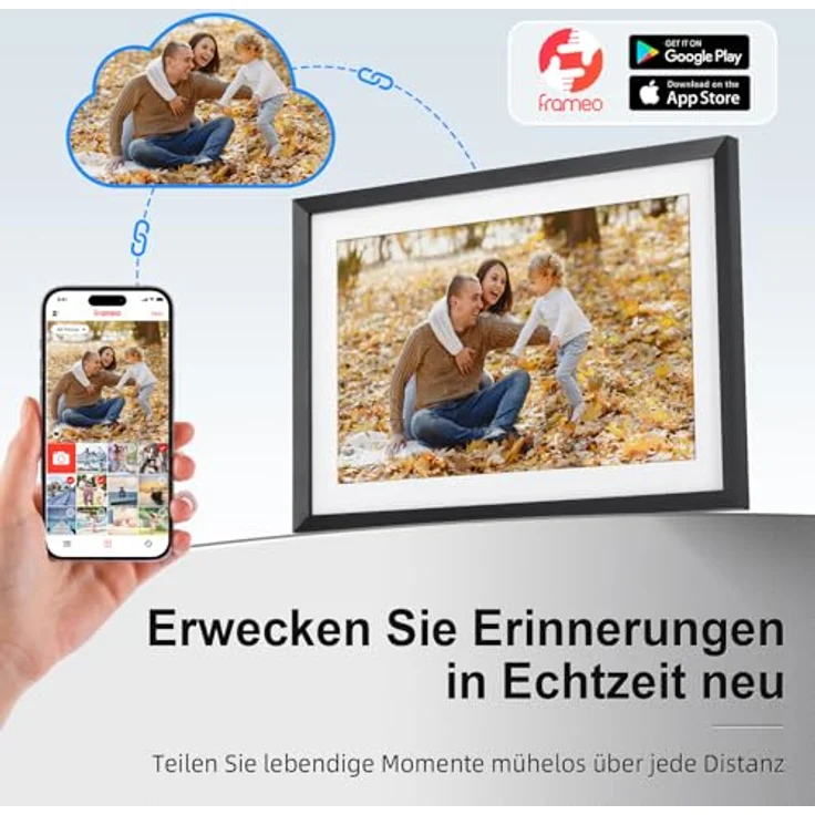 Rollei Smart Frame WiFi 107, Elektronischer Digitaler Bilderrahmen mit 10,1 Zoll IPS Touchscreen, 1280x800, 32GB Speicher, Schwarz, WLAN fähig, Frameo App – Bild 3