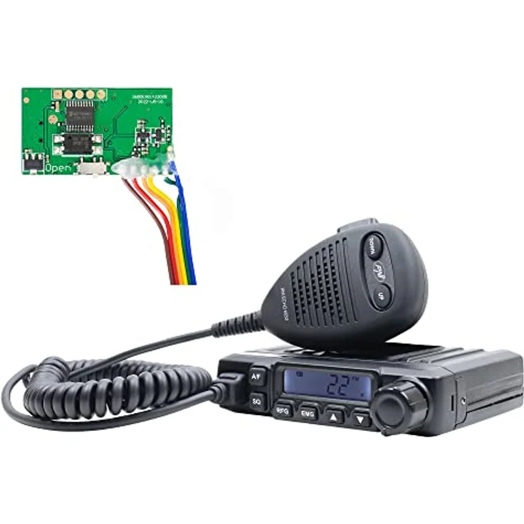 CB PNI Escort HP 6550 Radiosender mit installiertem PNI ECH01, Multistandard, 4 W, AM-FM, 12 V, ASQ, mit Echomodus, editierbarem Roger-Piep und einstellbarem Echo – Bild 2