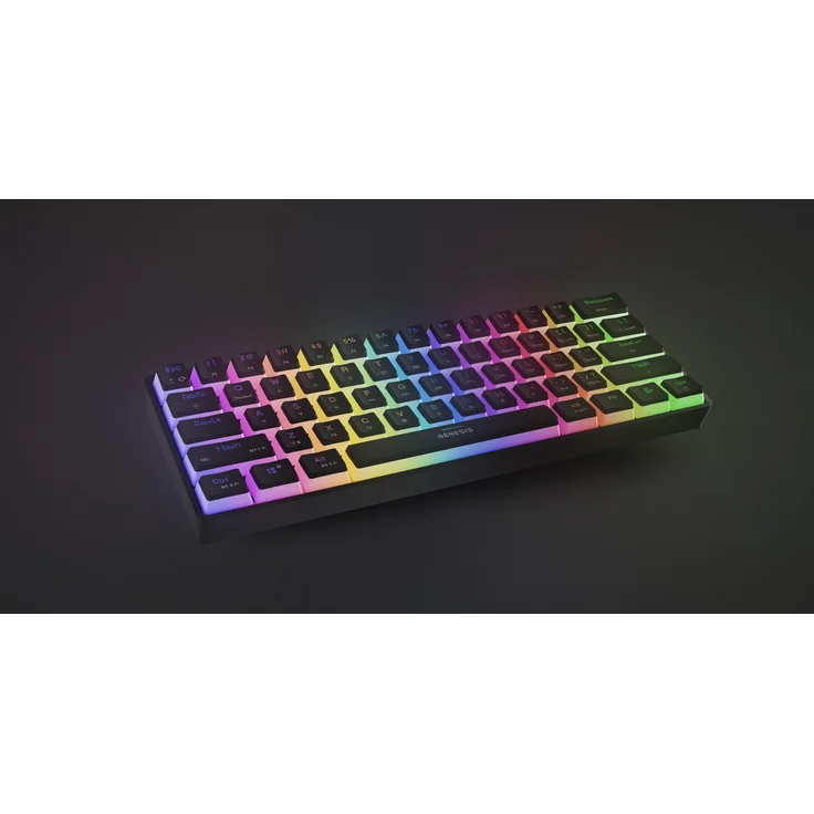 Genesis THOR 660 G2, kabellose Gaming-Tastatur mit Gateron G Pro 2.0 Red-Tasten, RGB-Hintergrundbeleuchtung, QWERTY, schwarz, 2,4 GHz, Bluetooth, USB