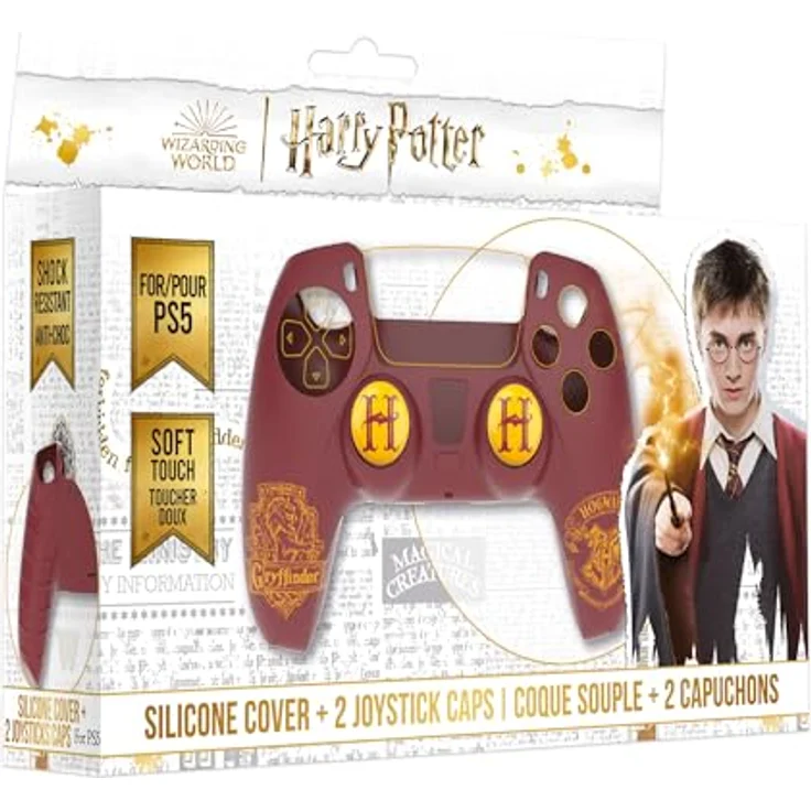 Freaks and Geeks Harry Potter Silicon Grip für Playstation 5 Controller, Gryffindor, Rot, wasserdicht und perfekt geformt – Bild 2