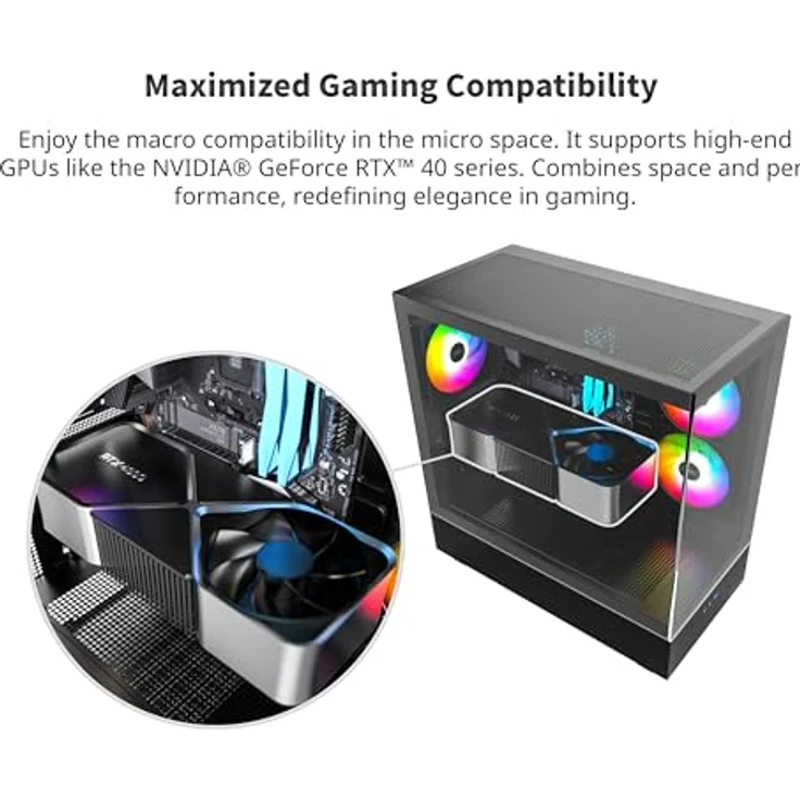 Montech XR Midi-Tower, Tempered Glass - schwarz - Luftiger Midi-Tower mit Mainboard-Support bis ATX – Bild 6