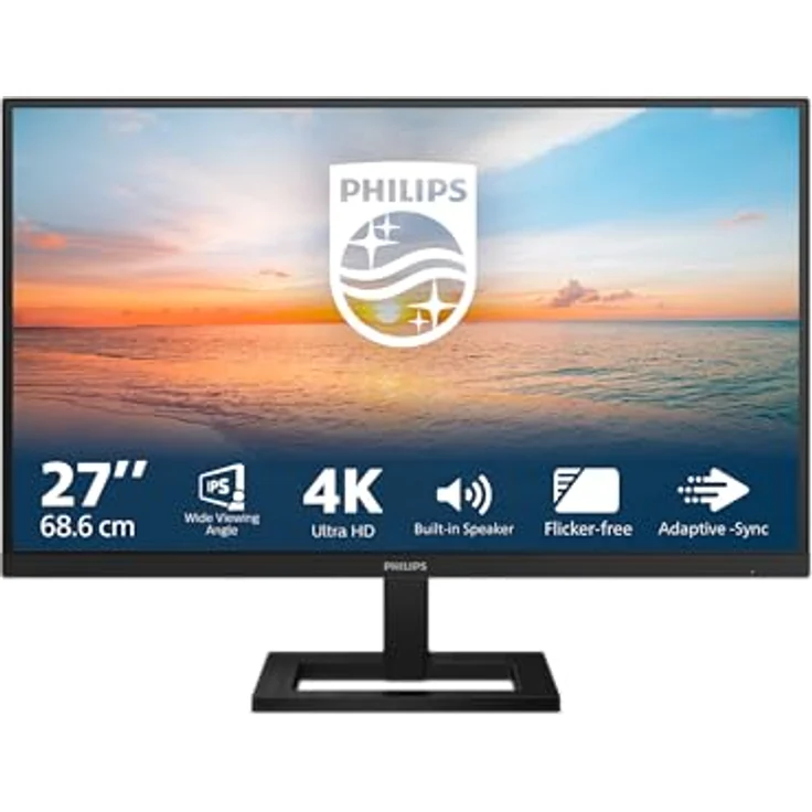 Philips Monitors 27E1N1800AE - 27 Zoll Ultra HD Monitor, höhenverstellbar, HDR10, schwarz – Bild 2