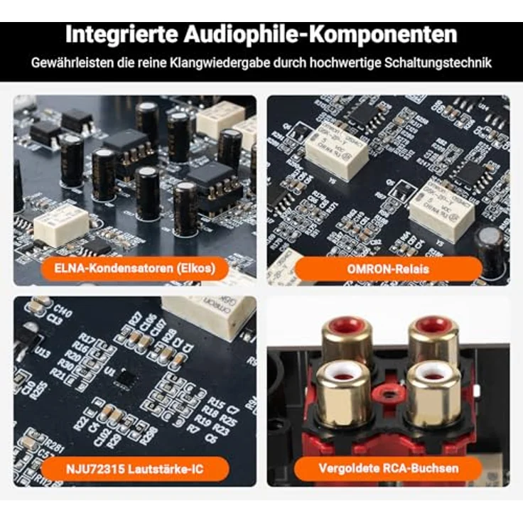 Fosi Audio ZP3 Symmetrischer Vorverstärker mit 2 RCA/XLR Eingängen, RCA/XLR/Sub-Out, HPF Hochpassfilter und Tone Control für 2.0/2.1 Home Audio System – Bild 4