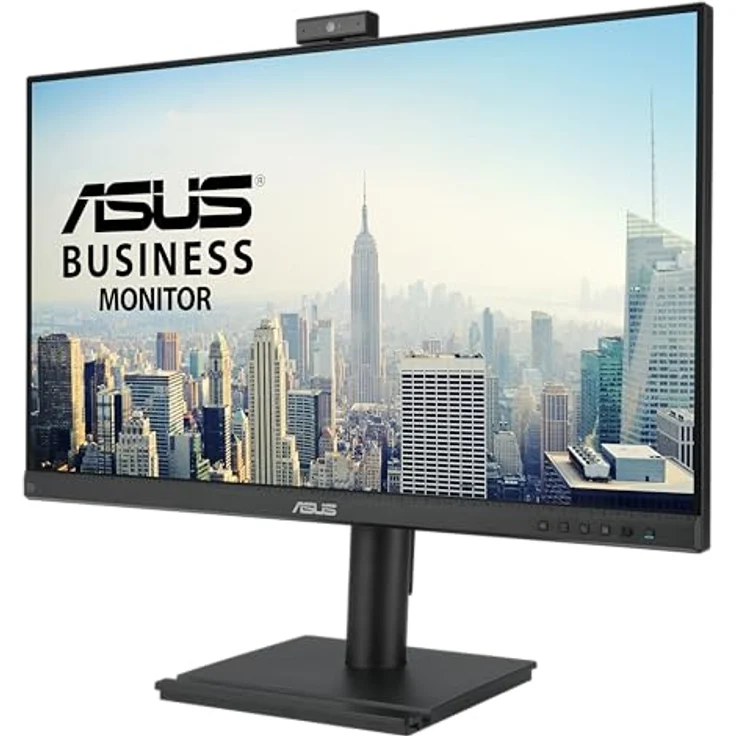 ASUS BE249QFK Videokonferenzmonitor 24 Zoll, Full HD, IPS, 100Hz, Rahmenlos, mit Full HD-Webcam, Mikrofonanordnung, Stereolautsprecher, höhenverstellbar, ergonomisches Design, HDMI – Bild 3