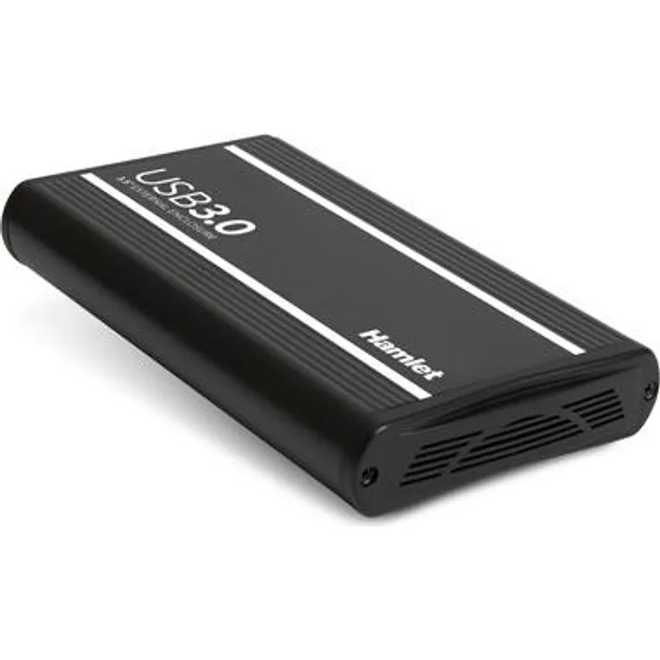Hamlet HXD3U6G-AC, HDD-Gehäuse für 3.5" SATA-Festplatten, USB-C und USB-A, Schwarz