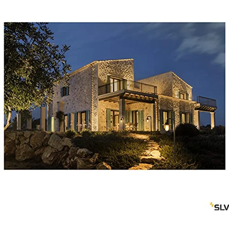 SLV LED Pollerleuchte MOLAT, Laterne | Standleuchte Außen-Beleuchtung im Industrie-Design | Outdoor Wege-Leuchte, Kandelaber, Sockellampe, Garten-Beleuchtung, Gartenleuchte | E27, max. 60W – Bild 4