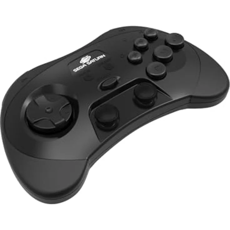 Retro-Bit PRO Wireless Controller für Sega Saturn, schwarz, mit Hall Effect Analogsticks und 3D Unterstützung, kompatibel mit USB-Geräten – Bild 3
