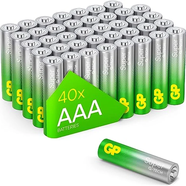 AAA Batterie GP Alkaline Super 1,5V 40 Stück – Bild 1
