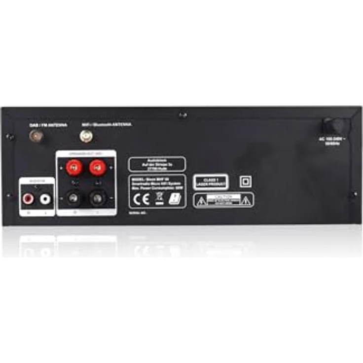 Block MHF-50 Kompaktanlage schwarz, Triple-Radio mit CD-Player, WLAN, Bluetooth, inkl. Lautsprecher und Systemfernbedienung – Bild 3