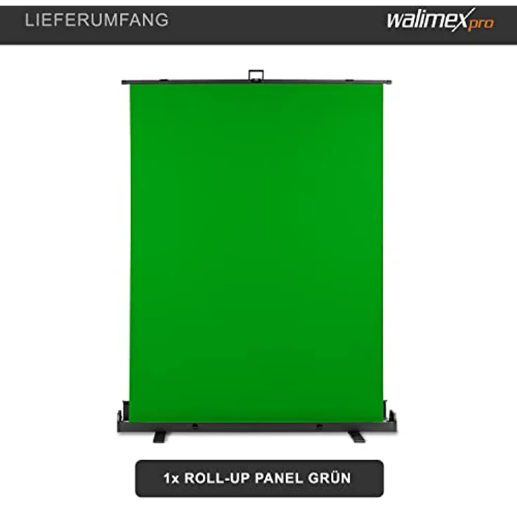 Walimex pro Roll-up Panel Hintergrund grün 155x200 - Preisvergleich – Bild 5