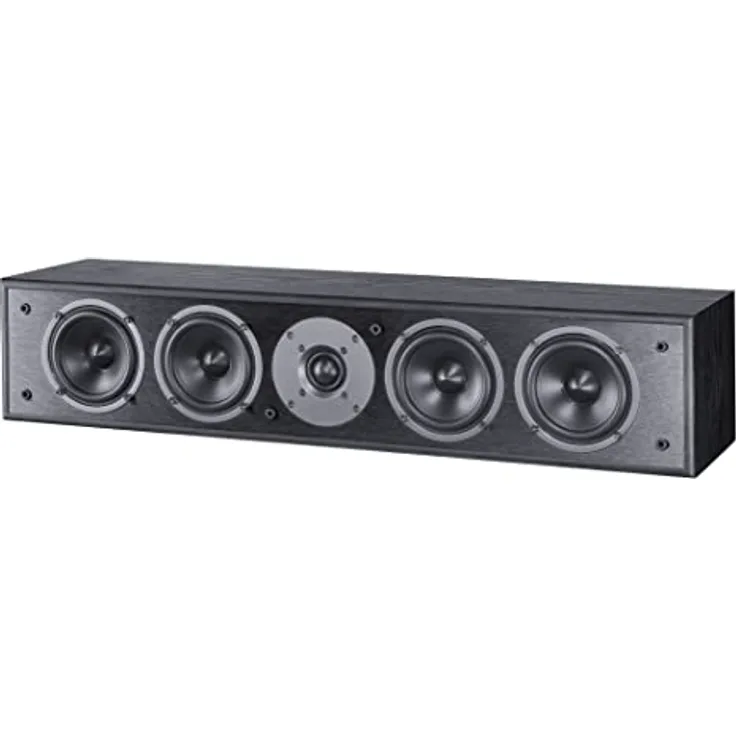 Magnat Monitor S14 C Black, 2,5-Wege Centerlautsprecher mit 4-fach Bass-Mitteltonbestückung, Schwarz