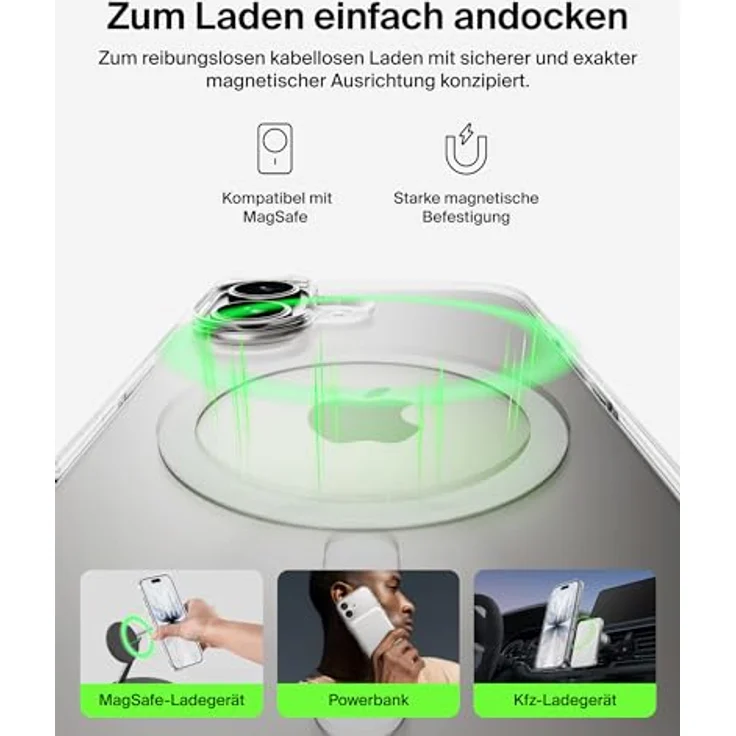 Belkin SheerForce MSA030hqCL, transparente Schutzhülle für iPhone 17, Sturzschutz bis 4 Meter, kabelloses Laden, kratzfeste Oberfläche – Bild 4