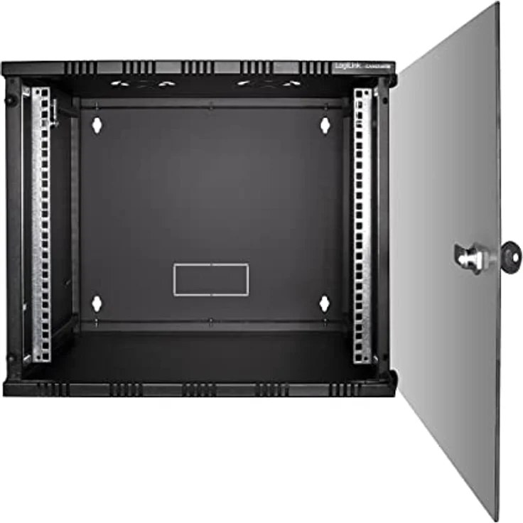 LogiLink W12A40B Wandschrank 12HE (400mm Tiefe), Flat Pack (unmontiert), 48,26 cm (19 Zoll) schwarz – Bild 3