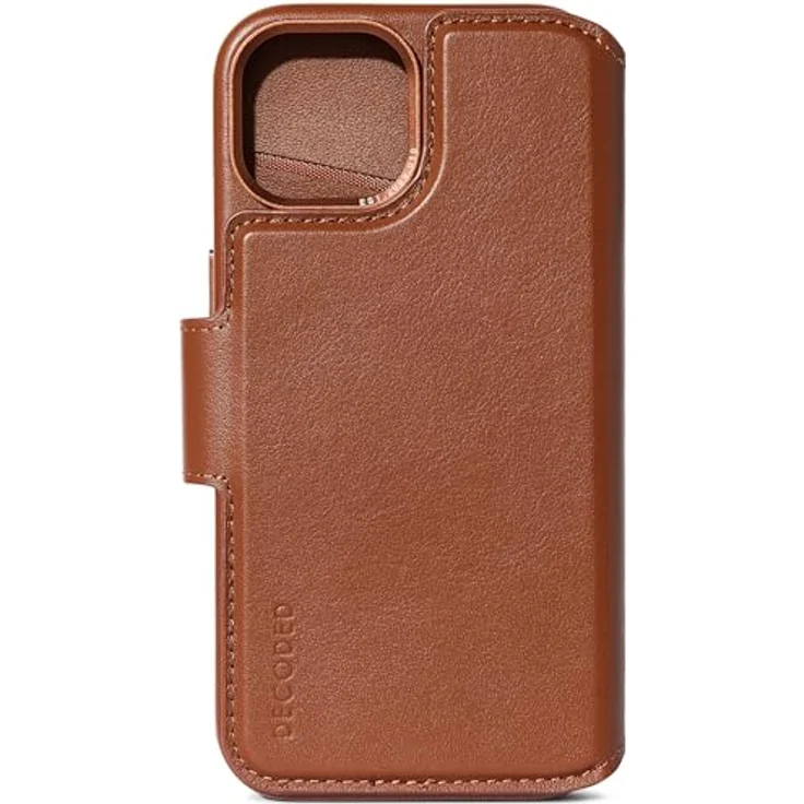 Decoded 2-in-1 Abnehmbare Schutzhülle für Apple iPhone 15 Plus - Hochwertiges Europäisches Leder - Kartenhalter Hülle - Lederhülle - MagSafe-Kompatibel - Microfiber Lining - Tan Braun – Bild 2