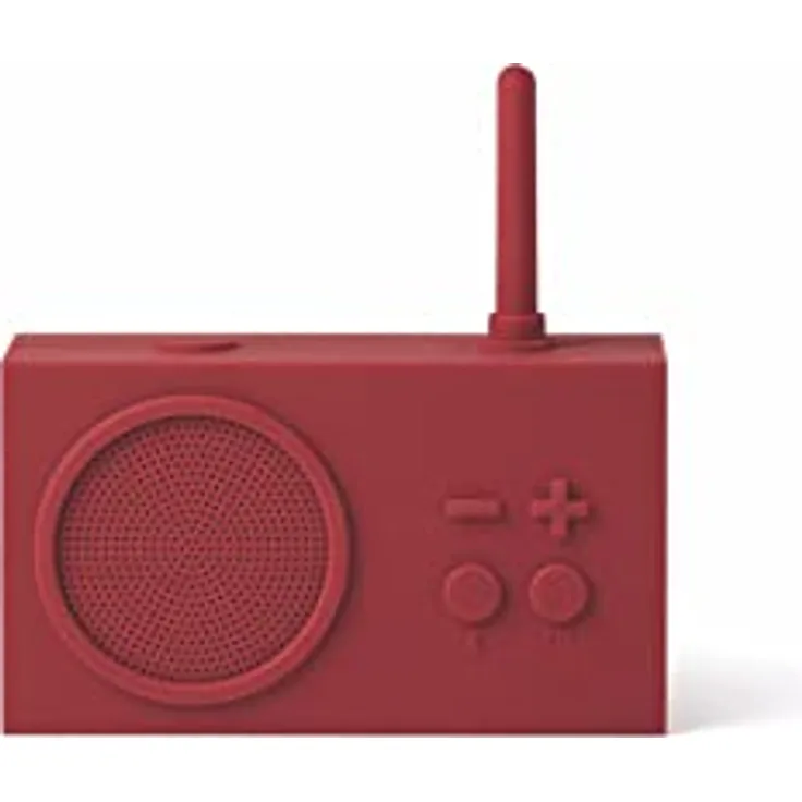 Lexon TYKHO 3 Tragbarer Bluetooth Lautsprecher mit FM Radio, Wasserdicht und Wiederaufladbarer Akku - Dunkelrot - Preisvergleich