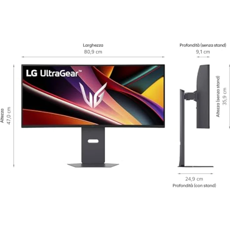 LG Ultragear 34G600A-B Gaming-Monitor, 34", UWQHD (3440x1440), 160Hz, 1ms MBR, HDR10, Curved 1800R, Schwarz – Bild 3