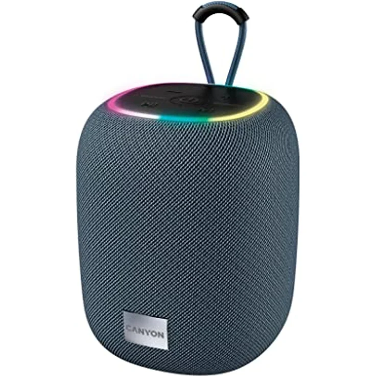 CANYON Bluetooth-Lautsprecher BSP-8 grau, 10 W Leistung, BT 5.2, RGB-Hintergrundbeleuchtung, TWS-Funktion – Bild 1