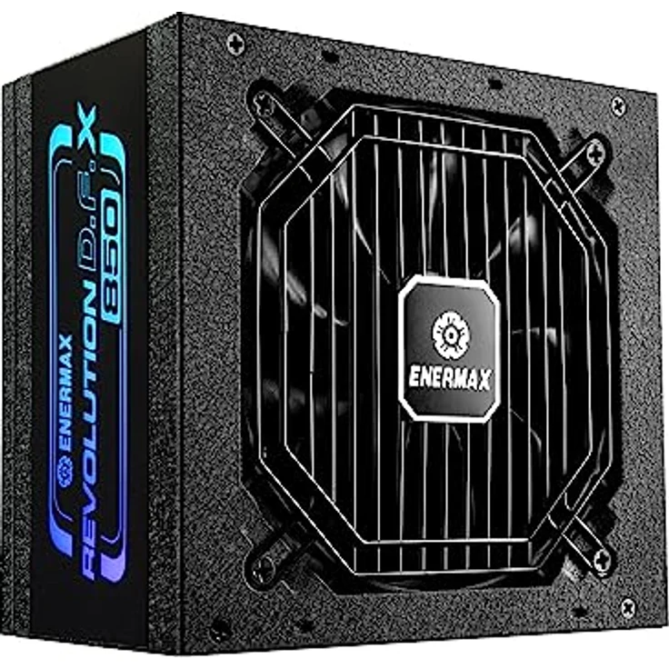 ENERMAX Revolution D.F. X ARGB ATX3.0 PCI-e 5.0 Kompakt Gaming&Streaming PC Netzteil 850W 80Plus Gold (Vollmodular, 2X 12VHPWR, Semi-Fanless), ERT850EWT, schwarz – Bild 1