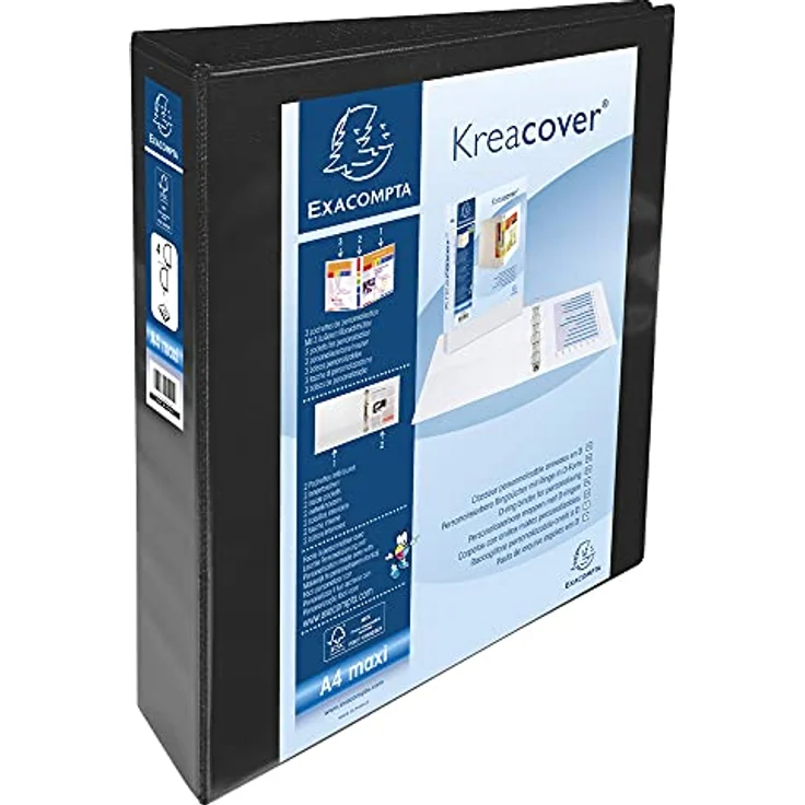 EXACOMPTA Präsentationsordner Kreacover, PVC, 3 Außen- und 2 Innentaschen, D-Ringe – Bild 2