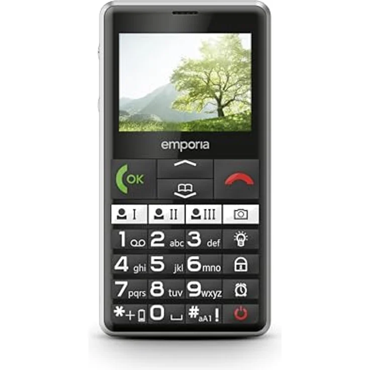 Emporia Pure V76 4G Smartphone, 5,87 cm (2,31 Zoll) Display, 2 MP Kamera, 64 MB Speicher, Schwarz, Versandkostenfrei – Bild 1
