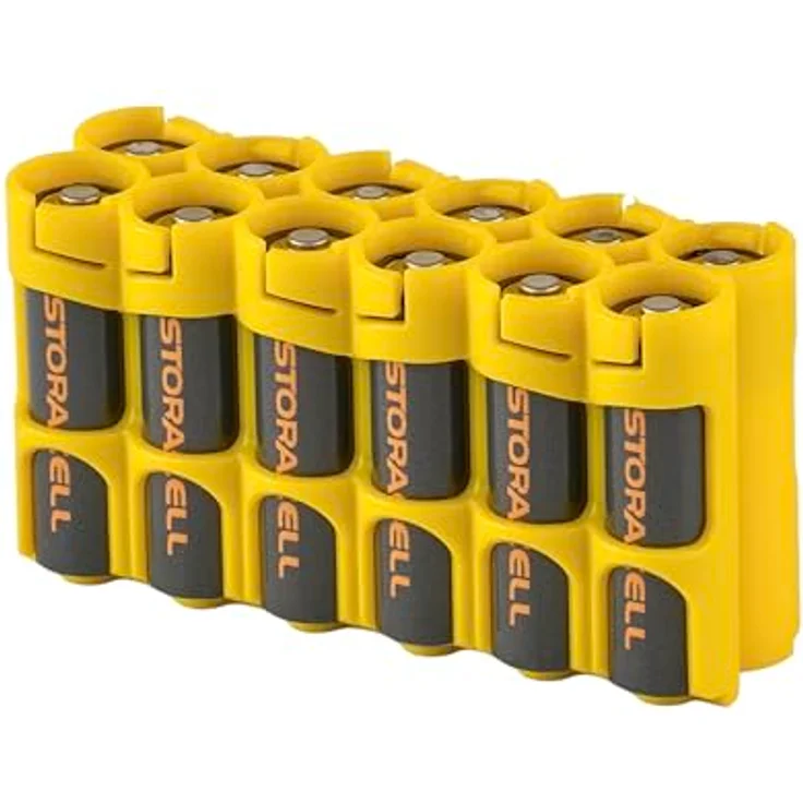 Powerpax 12 AA Akku Caddy – Vorsicht gelb – Bild 2