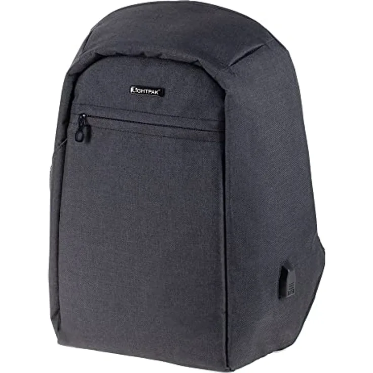 Rucksack SAFEPAK, Laptoprucksack aus 600D Nylon für 15 Zoll Notebook, Anti Diebstahl, USB Ladeport