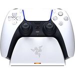 Razer Schnellladestation - Schnellladestation für PS5 Wireless-Controller (Schnellladung , Gebogenes Schalen-Design Einhändige Bedienung, Aufladen per USB) Weiß