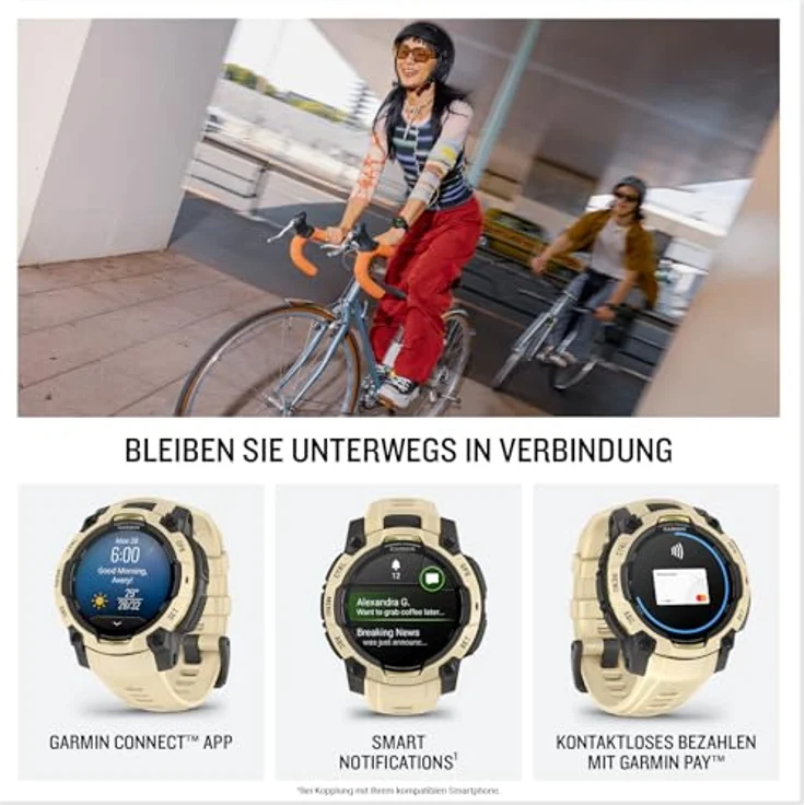 Garmin Instinct 3, 45mm AMOLED Multisport-Smartwatch mit 1,2" Display, 18 Tagen Akkulaufzeit, 80+ Sport-Apps, GPS, LED-Taschenlampe, wasserdicht – Bild 4