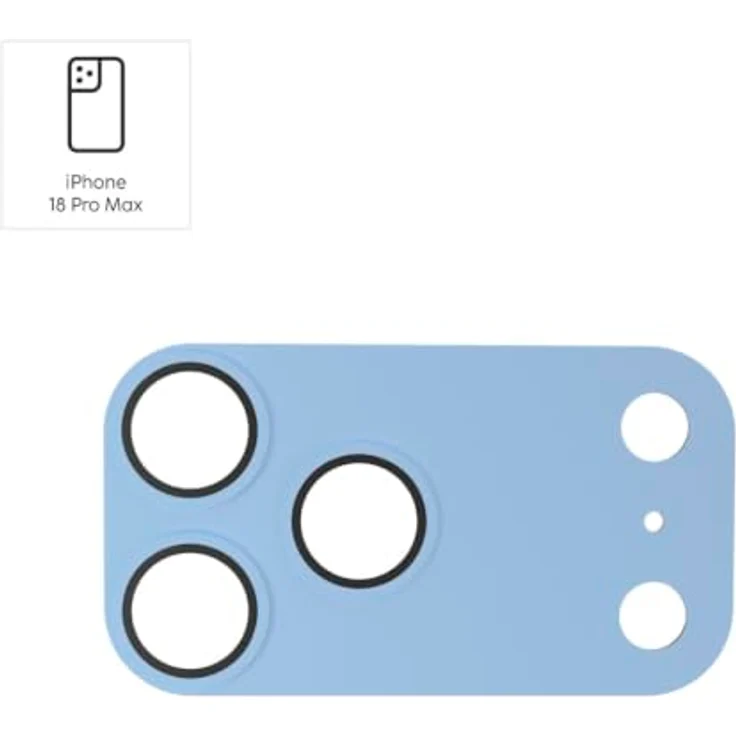 Hama Cam Protect Pro, Kameraschutzglas für Apple iPhone 18 Pro Max, hellblau – Bild 2