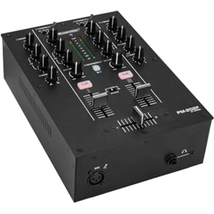 OMNITRONIC PM-202F 2-Kanal-DJ-Mixer mit Bluetooth-Konnektivität und Soundfilter, schwarz – Bild 2