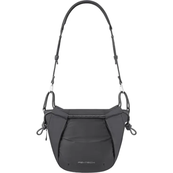 Pgytech Rope Strap Bag OneGo (Midnight), Kamera Schultertasche mit erweiterbarer Kapazität für 70-200-mm-Objektiv, Schwarz