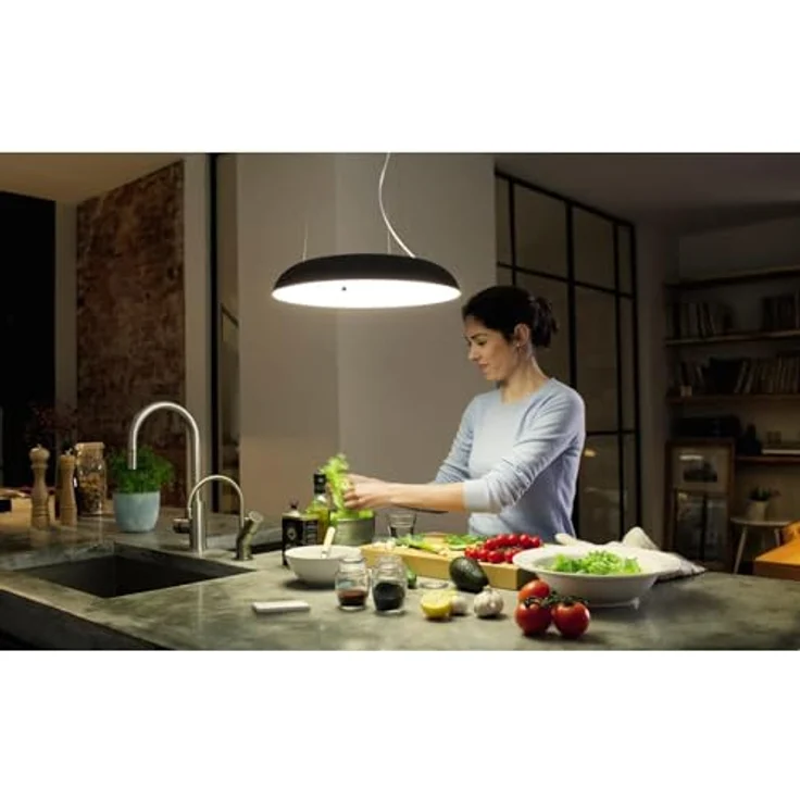 Philips Hue Amaze Bluetooth LED Pendelleuchte 3000lm inkl. Dimmschalter - Schwarz – Bild 5