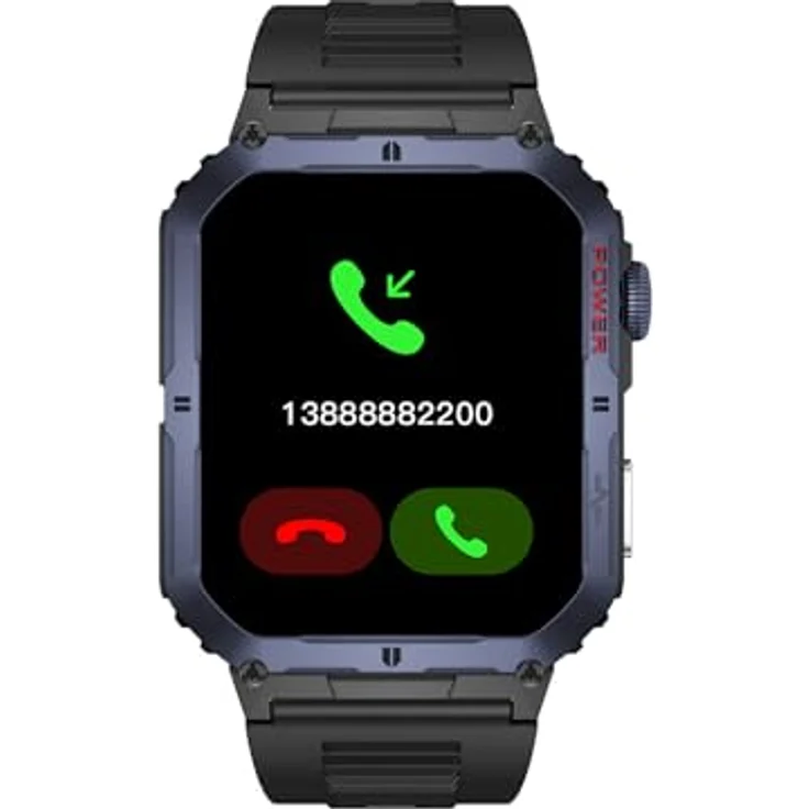 Trevi T-FIT 500 S Smartwatch mit 2,06 Zoll AMOLED-Display, Always On Full Touch, kabellose Anrufe, Schlafüberwachung, Schritte, Herzfrequenz, Fitness-Tracker, wasserdicht, Blau – Bild 4
