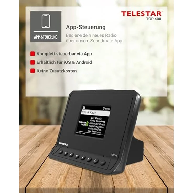 Telestar TOP 400 Internetradio, DAB+/FM, schwarz – Bild 9