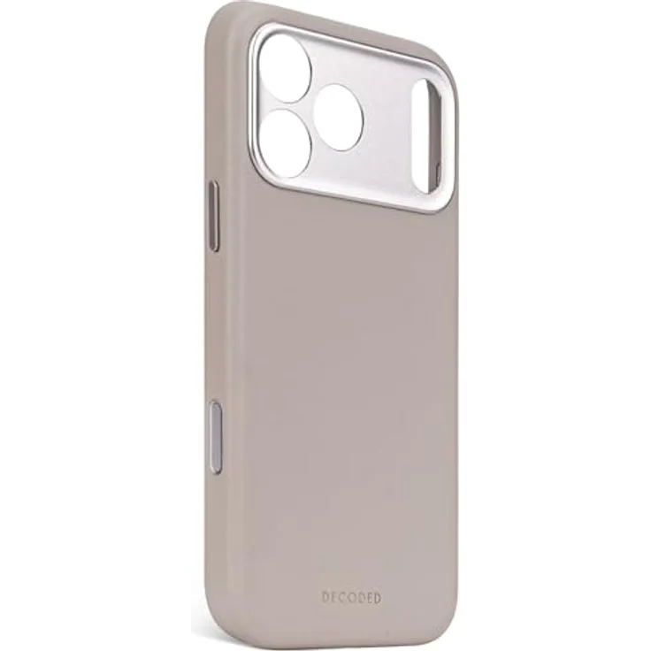 Decoded Lederhülle für iPhone 17 Pro Max, Premium ECCO Leder, MagSafe Kompatibel, Metalltasten, Stoßfest, Kratzfest, Beige – Bild 2