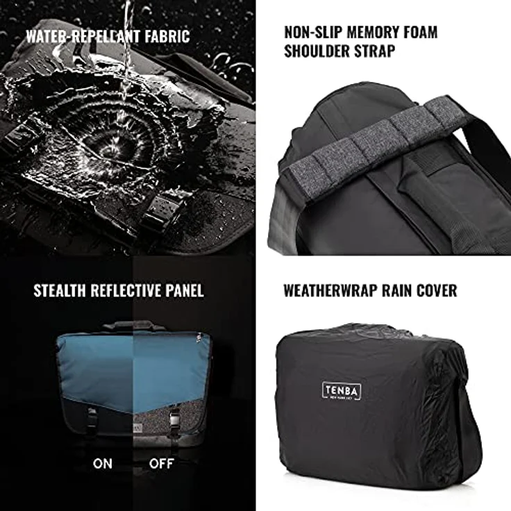 Tenba DNA 16 Slim Messenger Bag für spiegellose und DSLR-Kameras und Objektive - Blau (638-575) - Preisvergleich – Bild 5