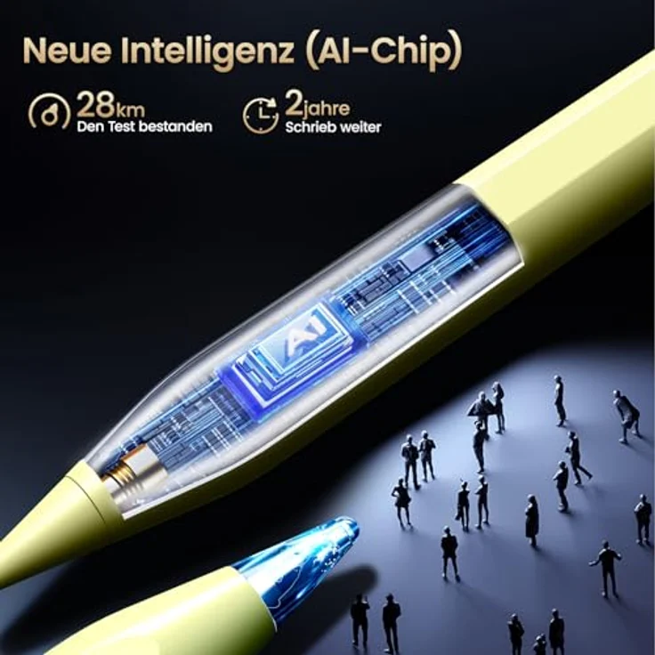 BAZO iPad Stylus Stift für 2018-2025, Pencil 2. Generation mit Schnellladefunktion, Neigungsempfindlichkeit und Palm Rejection, kompatibel mit Pro 13''/12,9''/11'', iPad 6-11/A16/Mini 5/6.Gen/Air 3/4/5 - Gelb – Bild 3