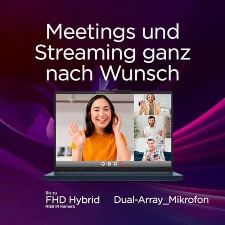 Lenovo IdeaPad Slim 3, 15.6" WUXGA Laptop mit Intel Core i5-13420H, 16GB RAM, 512GB SSD, Intel UHD Grafik, Windows 11 Home, QWERTZ, Cosmic Blue, 3 Monate Premium Care – Bild 5