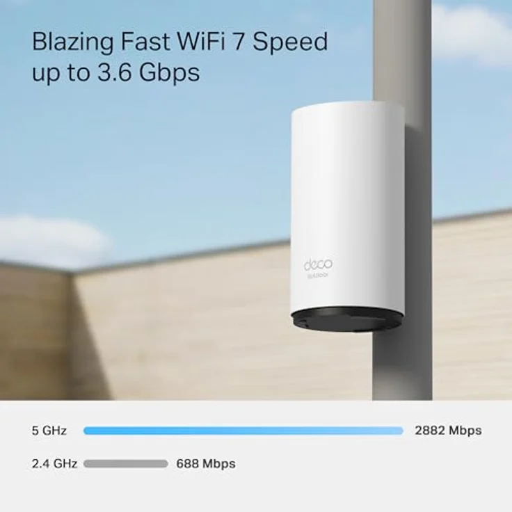 TP-Link Deco BE25, Outdoor Wi-Fi 7 Router mit Dualband-WLAN bis zu 2.882 Mbit/s, 2× 2,5-Gbit/s-Ports, IP65 wetterfest, PoE/AC-Stromversorgung – Bild 3