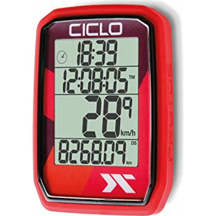 CICLO PROTOS 205 Fahrradcomputer, rot, normal
