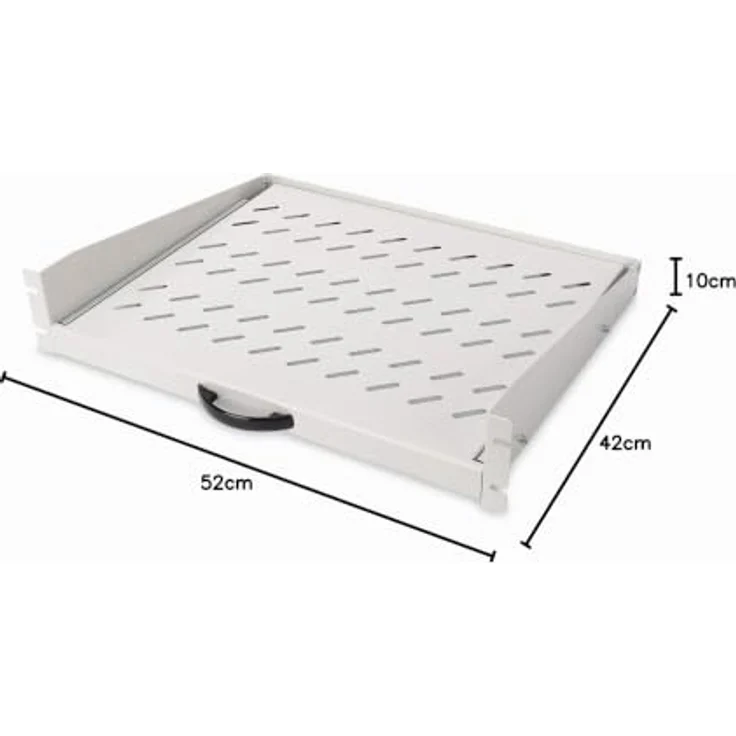 Digitus DN-19-TRAY-2-450, Ausziehbarer Fachboden für 19" Schränke, hellgrau, bis 30 kg Traglast – Bild 2