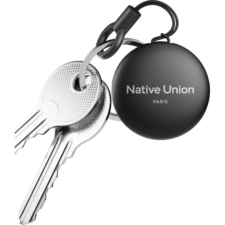 Native Union Find It Tag, Tracker für Apple Find My Netzwerk, wasserresistent, lange Batterielaufzeit, Schwarz