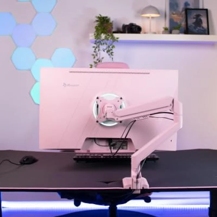 Arozzi TIS Alzare Neo Gas, Monitorarm mit verstellbarer Halterung für 32" Monitore, lila – Bild 5