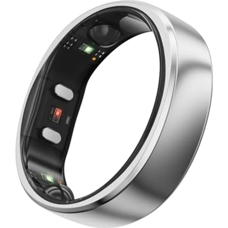 RingConn RingConn Gen 2, Fitness-Tracker mit Schlafüberwachung, Herzfrequenz-Tracking und 10-12 Tagen Akkulaufzeit, silber