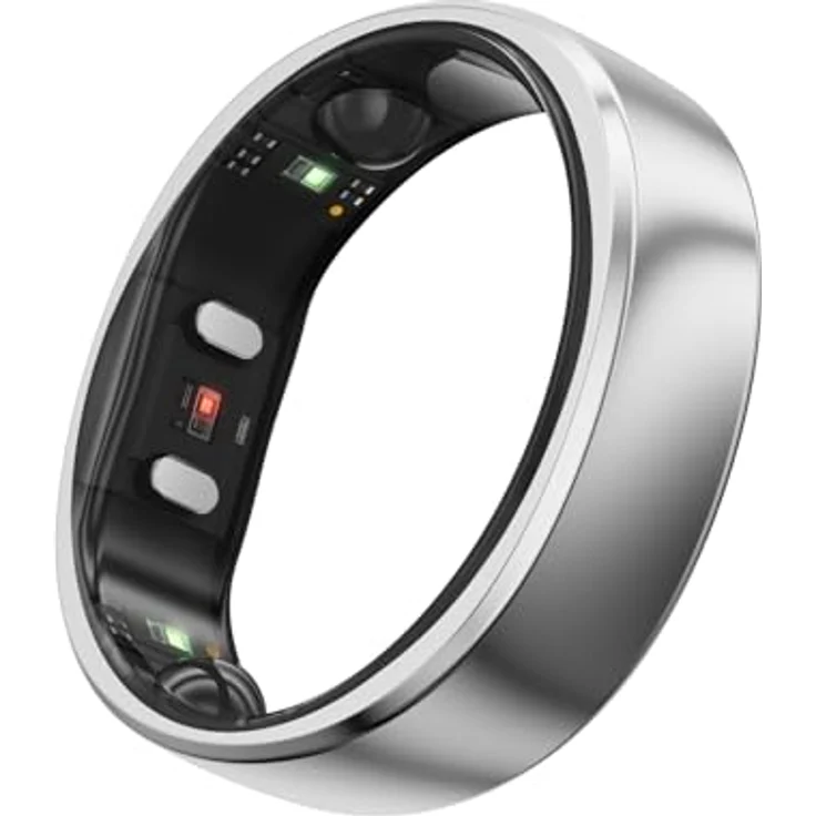RingConn RingConn Gen 2, Fitness-Tracker mit Schlafüberwachung, Herzfrequenz-Tracking und 10-12 Tagen Akkulaufzeit, silber – Bild 1