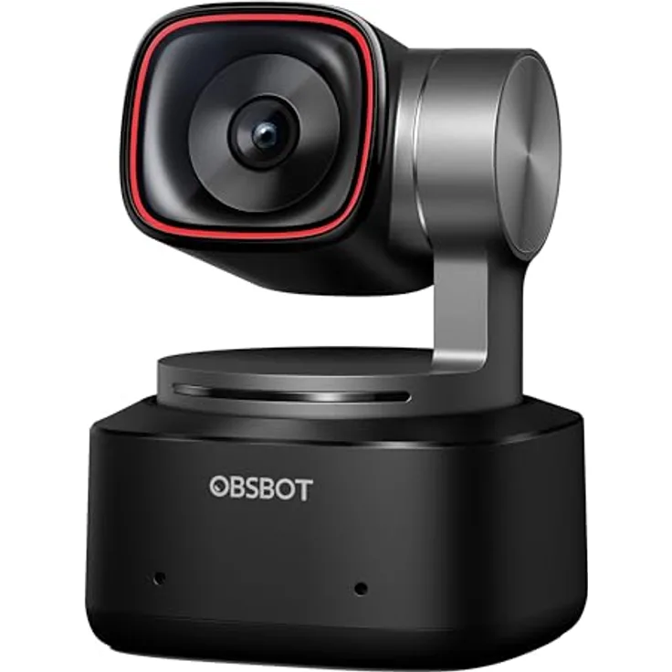 Obsbot Tiny 2 (50 Mpx), Webcam, Schwarz mit KI-Technologie und 4K@30FPS/1080P@60FPS
