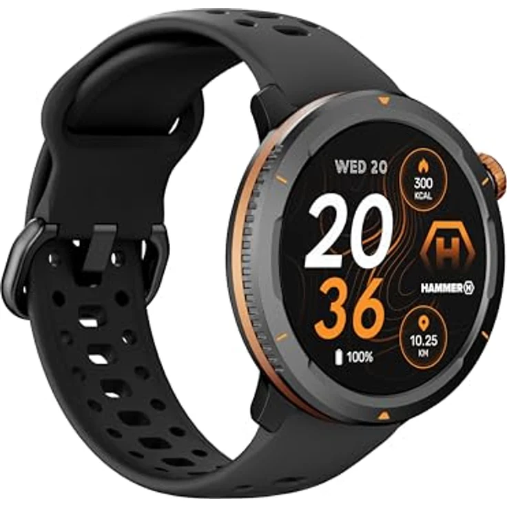 HAMMER, HAMMER Watch 2 Lite Smartwatch mit Sportmodi und Gesundheits-Tracking, Schwarz – Bild 4
