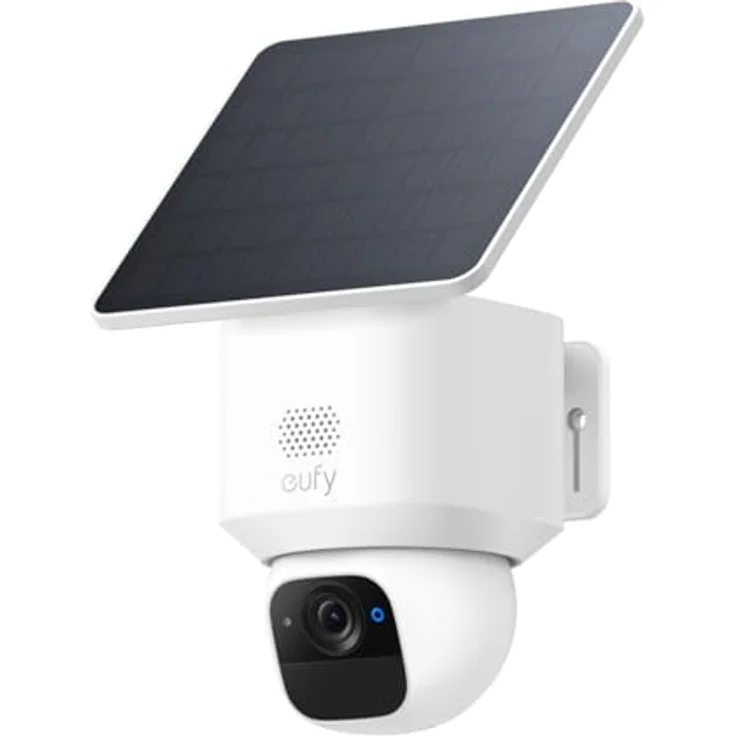 eufy Security eufyCam Solo E30 Solar Überwachungskamera Aussen 360° Schwenk KI-Tracking 2K-Qualität kabellos Outdoor Sicherheitskamera Schwarz – Bild 1
